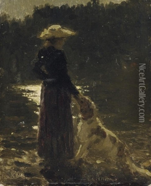 Vera And Pegase Oil Painting - Ilya Repin