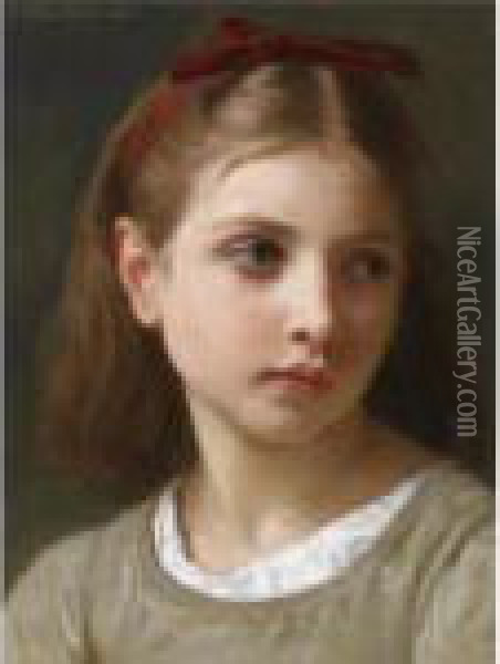 Une Petite Fille Oil Painting - William-Adolphe Bouguereau