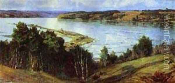 The River Oka 1918 Oil Painting - Vasily Polenov