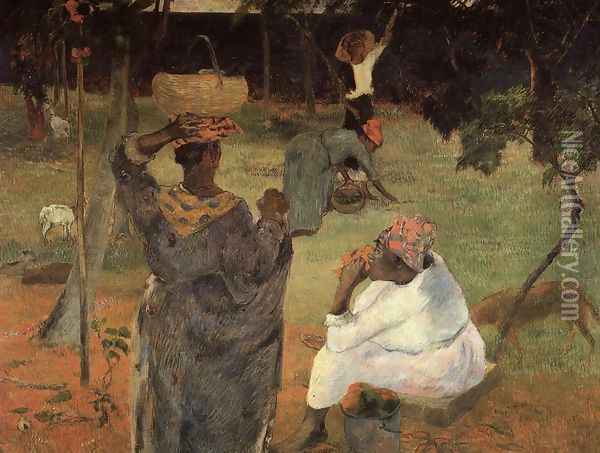 Mango Pickers Martinique Oil Painting - Paul Gauguin