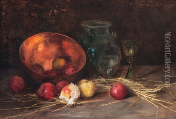 Stillleben Mit Apfeln Oil Painting - Margarete Hormuth-Kallmorgen