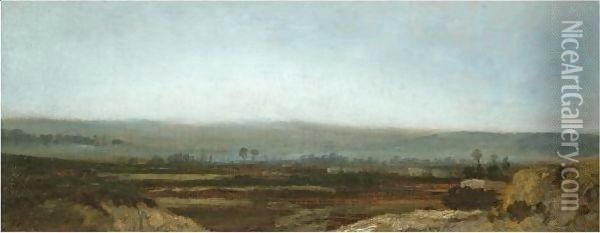 Paysage Panoramique Des Environs De Paris Oil Painting - Theodore Rousseau