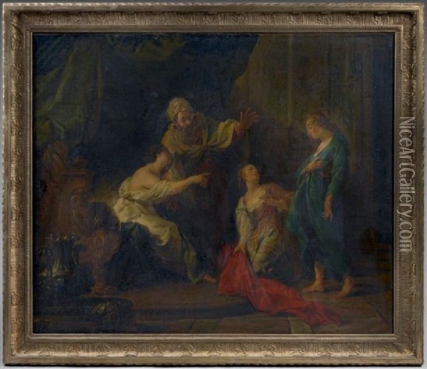 Joseph Accuse Par La Femme De Putiphar Oil Painting - Noel Halle