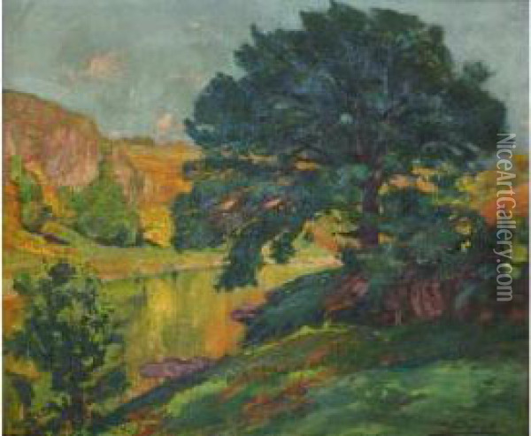 Soir Sur La Creuse Oil Painting - Alfred Smith