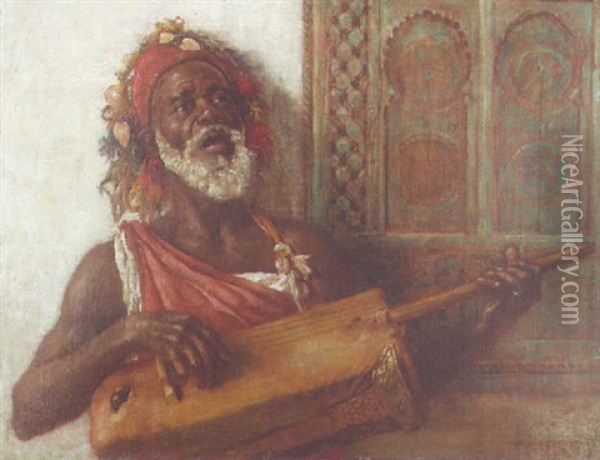 The Musician Oil Painting - Aloysius C. O'Kelly