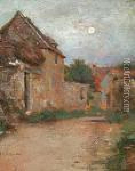 Harvest Moon, Giverny Oil Painting - Theodore Robinson