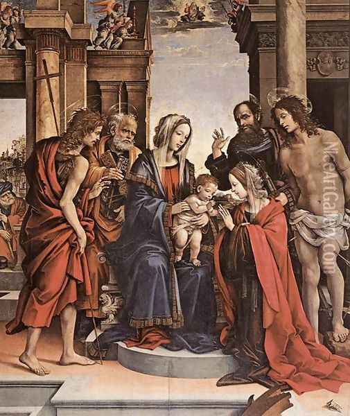 The Marriage Of St Catherine Oil Painting - Filippino Lippi
