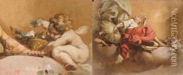 Etude Pour Une Figure Plafonnante Oil Painting - Gaetano Gandolfi