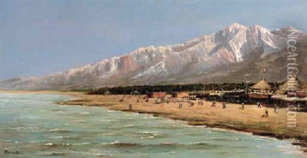 A Coastal Colony Oil Painting - Antonietta Brandeis