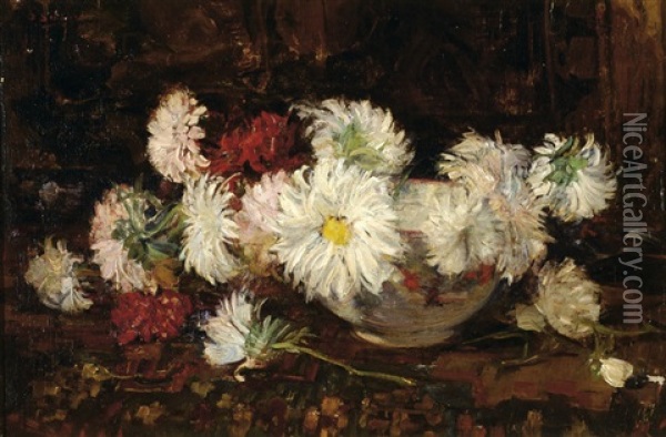 Still Life Of Flowers Oil Painting - Dirk Schaefer