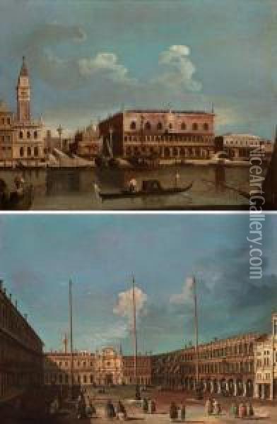Veduta Della Piazzetta Dal Bacino Di San Marco Oil Painting - Francesco Tironi