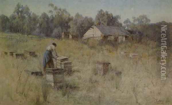 Old Bee Farm Oil Painting - Clara Southern