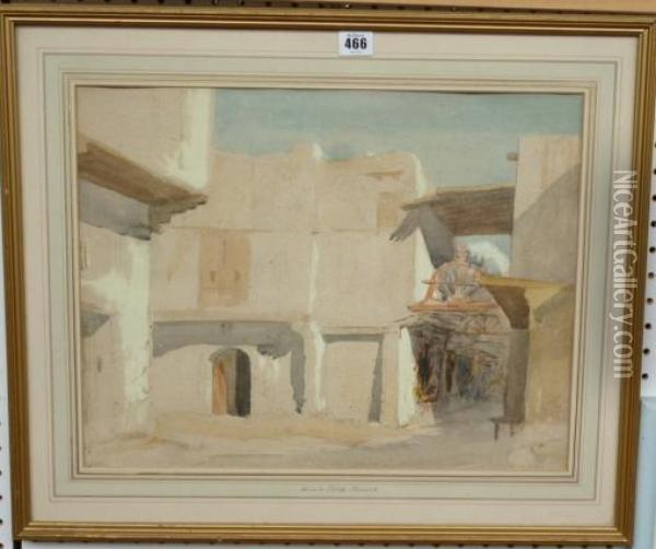 North African Street Scene Oil Painting - William James Muller