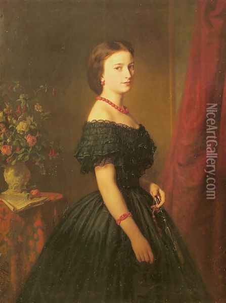 Portrait of Maria Sawiczewska Oil Painting - Leopold Loeffler