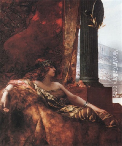L'imperatrice Theodora Au Colisee Oil Painting - Jean Joseph Benjamin Constant