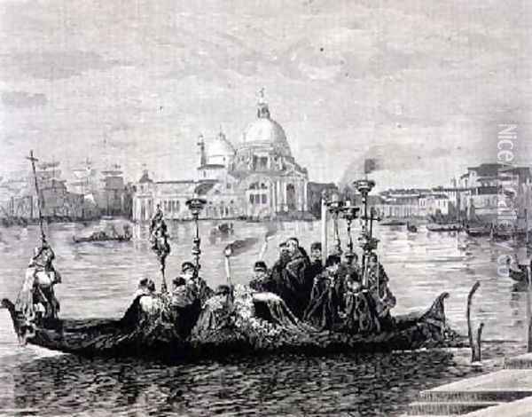A Burial in Venice from the painting Going to the Campo Santo Oil Painting - Clara Montalba