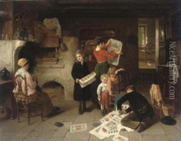 The Print Seller Oil Painting - Paul Seignac