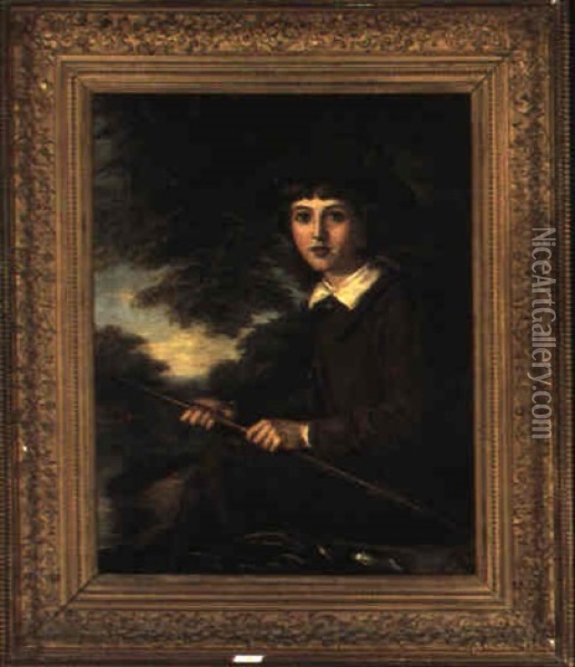 Portrait Of A Young Boy Oil Painting - Isaac F. Bird