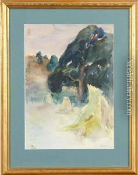 Landskap, Signerad Och Daterad Uto -92 Oil Painting - Georg Pauli