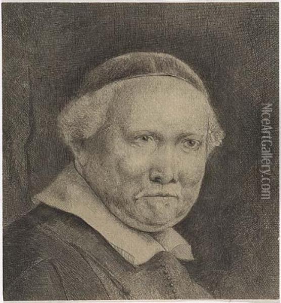 Lieven Willemsz Van Coppenol, Writing Master: Larger Plate Oil Painting - Rembrandt Van Rijn