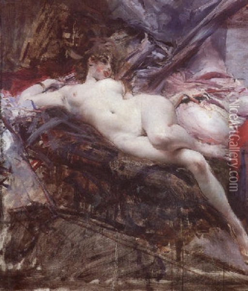 Nu Allonge Oil Painting - Giovanni Boldini