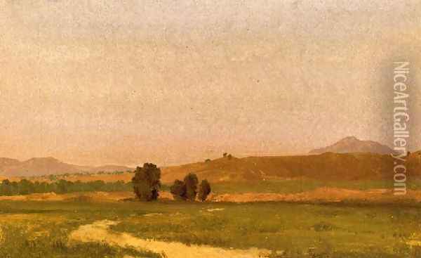 Sunset On The Coast2 Oil Painting - Albert Bierstadt