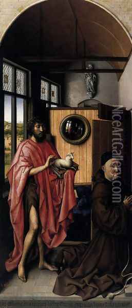 The Werl Altarpiece (left wing) Oil Painting - Robert Campin