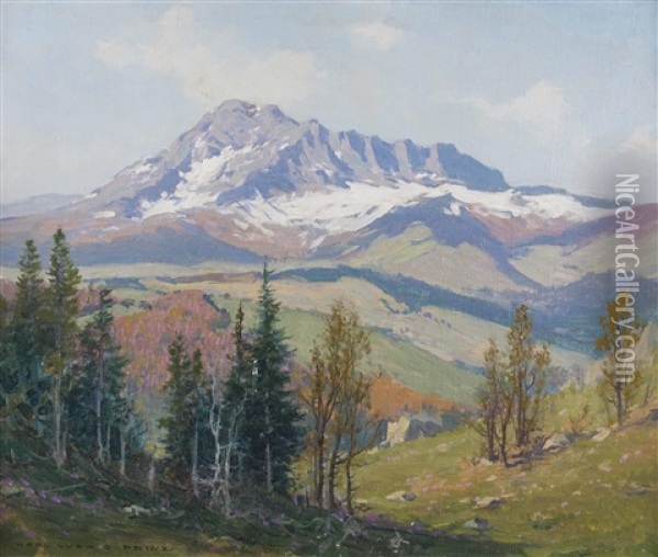 Der Otscher Im Herbst Oil Painting - Karl Ludwig Prinz