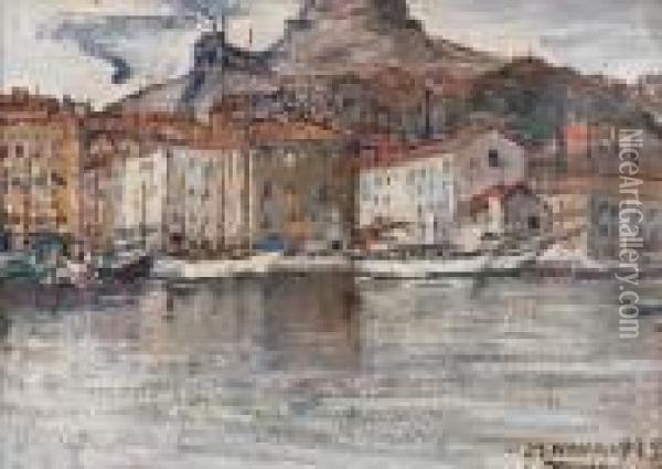 Veduta Di Porto Oil Painting - Hector Nava