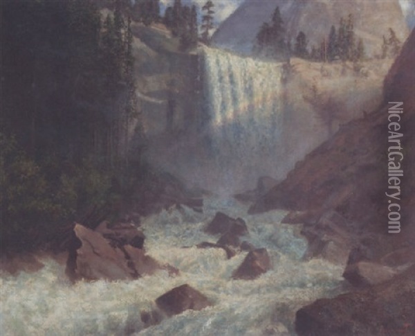 Yosemite Falls Oil Painting - Charles Dorman Robinson