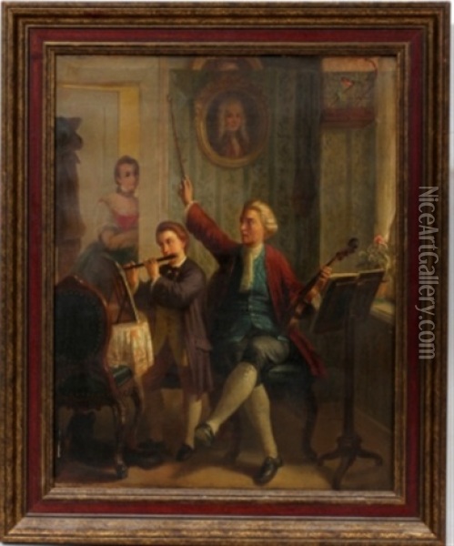Music Lesson Oil Painting - Joseph Dorn