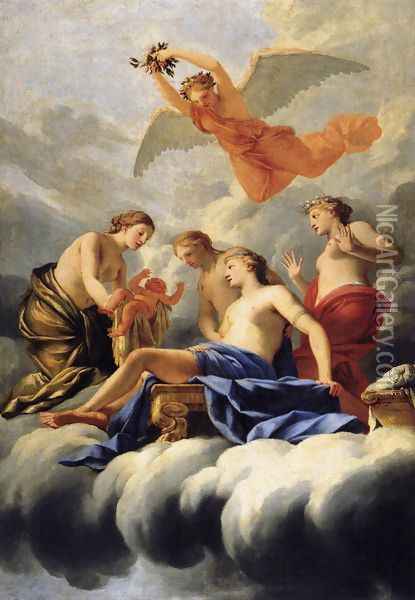 The Birth of Cupid 1645-47 Oil Painting - Eustache Le Sueur