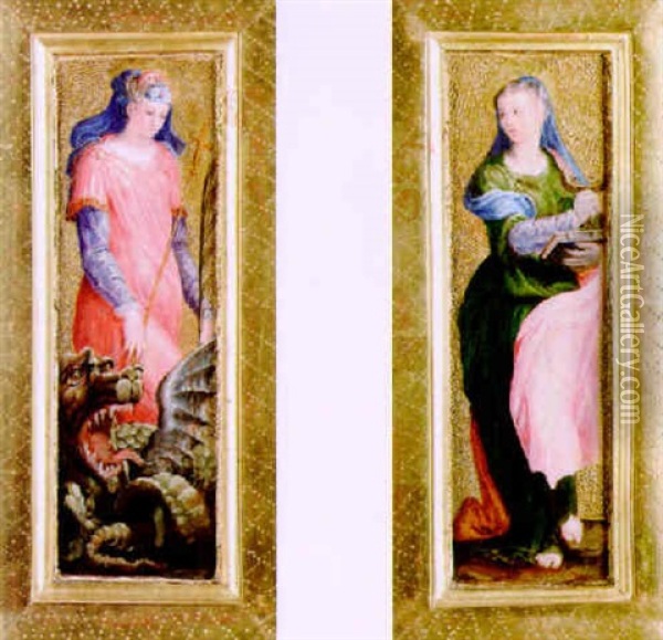 St. Margaret Oil Painting - Francesco (il Polidorino) Ruviale