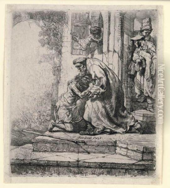 The Return Of The Prodigal Son Oil Painting - Rembrandt Van Rijn