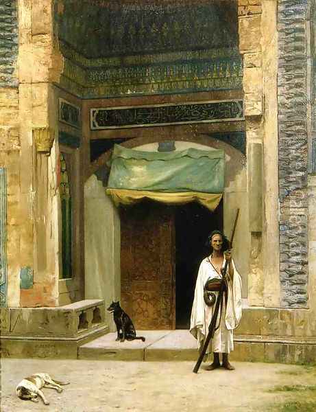 Door of the Green Mosque Oil Painting - Jean-Leon Gerome