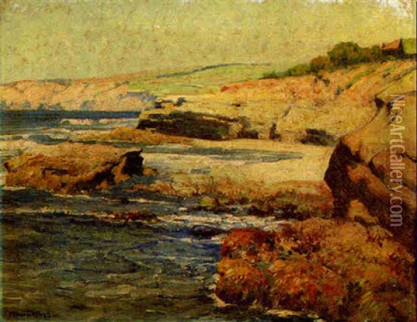Along The Shore Oil Painting - Maurice Braun