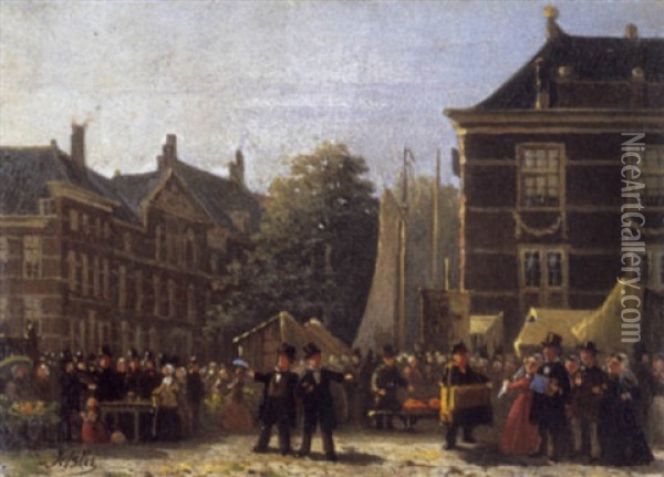 Stadsfeest In Nederland Oil Painting - Joseph Bles