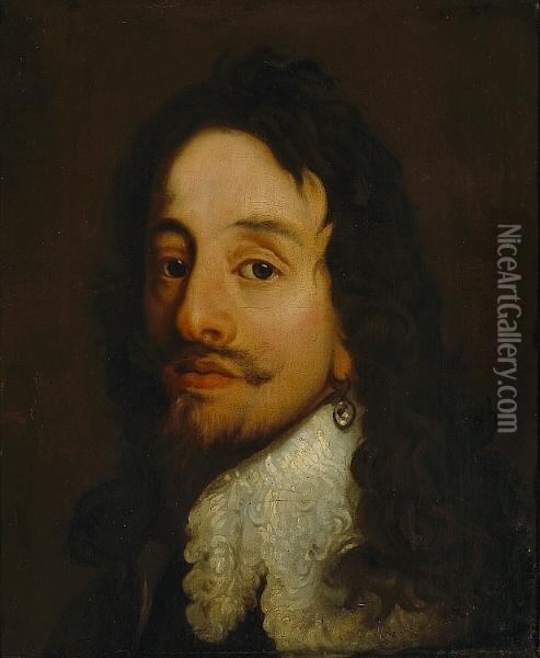 A Portrait Of Charles I Of England Oil Painting - Sir Anthony Van Dyck