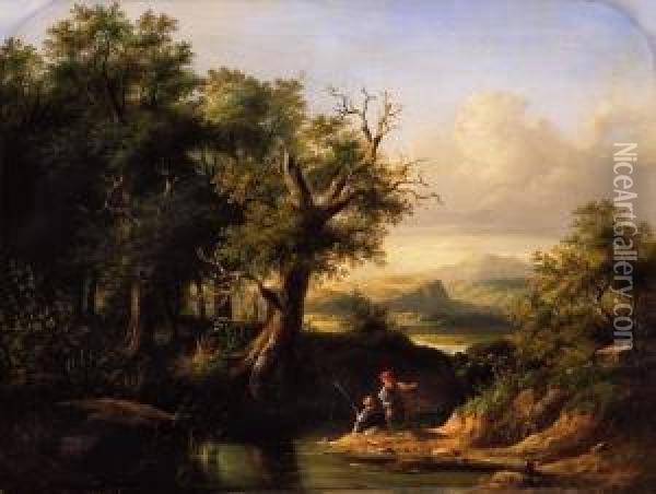 Romantic Landscape Oil Painting - Max Bohm