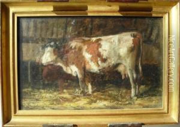 Vache Oil Painting - Alphonse Stengelin