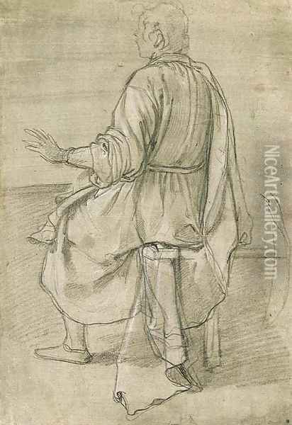 A seated young man seen from behind Oil Painting - (Jacopo Chimenti) Empoli