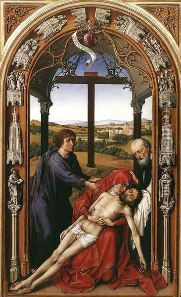 Miraflores Altarpiece (central panel) 2 Oil Painting - Rogier van der Weyden