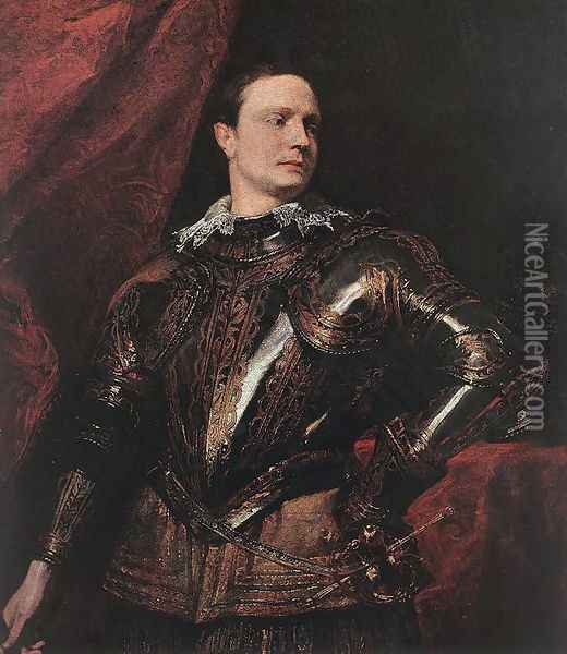 Portrait of a Young General 1622-27 Oil Painting - Sir Anthony Van Dyck