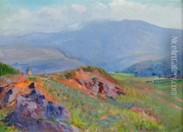 La Valle Oil Painting - Hippolyte Petitjean