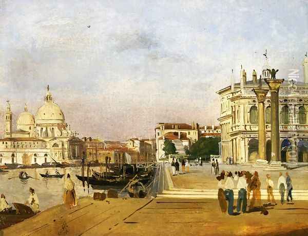 Venice, the Molo towards Ovest Oil Painting - Ippolito Caffi