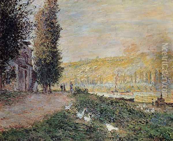 The Banks of the Seine, Lavacour Oil Painting - Claude Oscar Monet