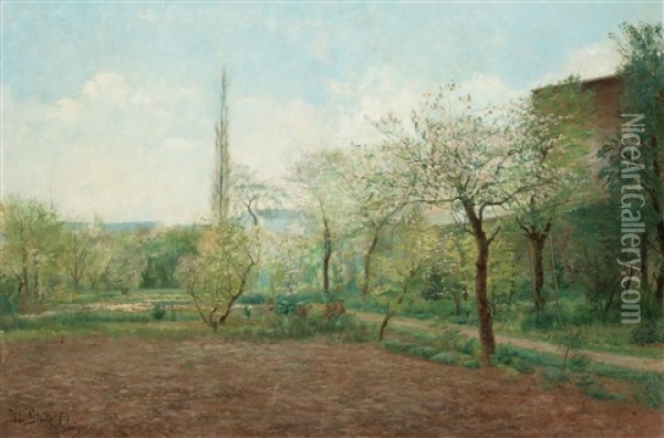 Blossoming Trees Oil Painting - Ida Gisiko-Spaerck