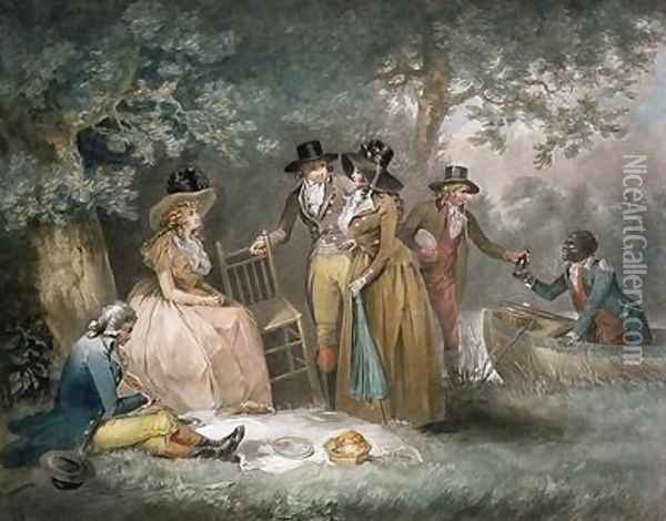 The Anglers Repast 2 Oil Painting - George Morland