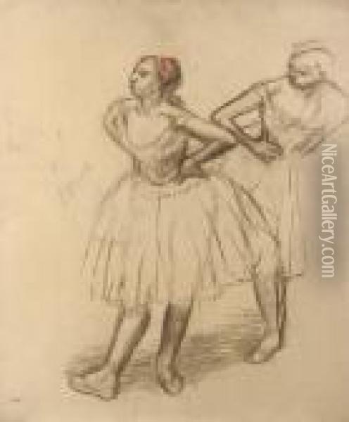 Deux Danseuses Oil Painting - Edgar Degas