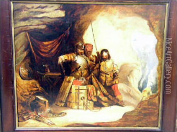 Soldiers In Cave Oil Painting - Francisco De Goya y Lucientes